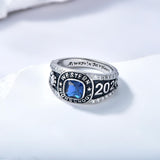 Oseew 2027 Men Birthstone Custom Class College Ring (Yellow Gold)