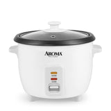 6-cup (cooked) 1.5 Qt. One Touch Rice Cooker, White (ARC-363NG), 6 cup cooked/ 3 cup uncook/ 1.5 Qt. AROMA