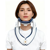 Cervical Traction Device, Lightweight & Adjustable Neck Stretcher for Neck Support, Cervical Neck Traction Device for Home Use, Neck Pain & Tension Relief, FSA-HSA Eligible (White)