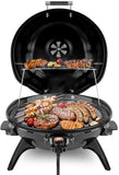 1600W Electric Indoor/Outdoor Grill - 15-Serving Removable Stand BBQ with Double Layer Design for Countertops (Black) Techwood