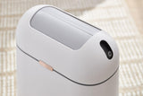 ELPHECO Bathroom Trash Can with lid 2.5 Gallon, Motion Sensor, White Golden