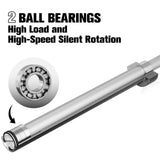 RitFit Elite 7ft Olympic Barbell, Robust 45lb Barbell for Weightlifting and Powerlifting, Superior Olympic Bar with Exceptional 500lbs Load Capacity, Weight Bar for 2” Standard Plates Sliver/White