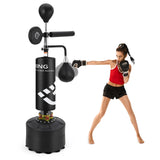 GarveeLife Punching Bag with Stand for Adult with Relax Bar, Speed Bag and Hitting Target, 5 in 1 Heavy Boxing Bag Freestanding