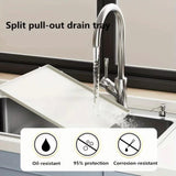 ZHOHO TANT Pull out Cabinet Organizer Fixed with Adhesive Nano Film, Slide out Dish Drying Rack for Kitchen Cabinets, Pull Out Drawer for Kitchen Under Sink Organizer