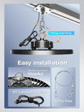 ONLYLUX 6-Pack 350W UFO LED High Bay Light, 52500LM 5000K High Bay Light