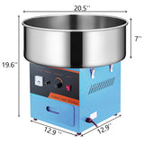 Commercial Cotton Candy Machine Electric Cotton Candy Floss Maker - 110V for the Perfect Party Favor for Birthdays, School function, or Social Events.（Blue） (Without wheels, Blue)