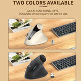 IDJXNXYDH Ergonomic Vertical Wireless Mouse Bluetooth & 2.4G USB Receiver Silent Vertical Mouse with LED Indicator Screen Multifunctional Turntable for Office Work
