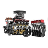 MechPuConToy Mini V8 Engine Model Kit That Runs, FS-V800WGPC 1/10 Scale 28cc Water-Cooled Four-Stroke OHV V8 Engine Model Kit, Build Your Own V8 Metal Engine That Works