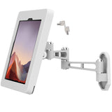 Beelta Tablet Wall Mount with Lock, All Metal Heavy-Duty, 3-Joint Articulating Arm with 360 Rotation, Secure for Kitchen/Business/Retail, Compatible with iPad 10.9"/11"-BSW601WA