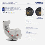 Nouhaus Orbit Heated Massage Chair,Full Body Massaging Zero-Gravity Leisure Recliner with Low-Noise 3D Massage and Dual Sound Systems Modern Massage Chairs (Elder White)