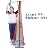 Fishing Cast Net Tire Line Cast Nets with Flying Disc Ez Throw Cast Net | 3/5 Inch Mesh - 11FT CINGHI LUSSO