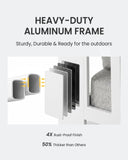 Oversized Aluminum Patio Furniture Set, 4 Pieces Luxury Outdoor Furniture Set with 7.1" Extra Thick Cushion