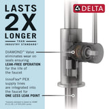 Delta Leland Oil Rubbed Bronze Touch Kitchen Faucet with Pull Down Sprayer, Traditional Single Hole Touch On Kitchen Sink Faucet, Single Handle, Venetian Bronze 9178T-RB-DST