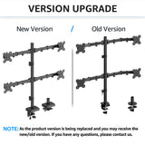 MOUNTUP Quad Monitor Stand, 4 Monitors Desk Mount for 17 to 32 inch Computer Screens, Fully Adjustable Stacked Mount with Tilt Swivel, 4 Heavy Duty Monitor Mount, Holds up to 17.6lbs per Arm