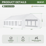 Aoxun 20x40 Party Tent,Heavy-Duty Canopy Tents for Parties Weddings Events
