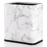 Stainless Steel Bathroom Wastebasket Narrow Garbage Bin Invisi-Overlap Open Top Rubbish Bin for Bathroom, Kitchen, Home, Hotel