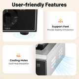 Electric Donut Maker, 110V 1550W Commercial Non-Stick Doughnut Machine 122-572℉ Double-Sided Heating Pancakes Maker Machine w/12 Holes for Parties Kitchen Cafes & Tea Stores