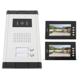 Wireless Video Intercom Entry System, 7 Inch HD CMOS Doorbell Kit with 2 Indoor Extensions, 120° Wide Angle Door Camera, No Separate Power Supply Needed