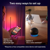 Philips Hue Signe Smart Color Changing Floor Lamp, Black, White and Color Ambiance, Pack of 1, Control with Hue App, LED Floor Lamp Compatible with Alexa, Google Assistant, and Apple HomeKit