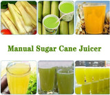 QIUFANGM Manual Sugar Cane Juicer Machine, Stainless Steel Sugar Cane Press, 50kg/h Sugar Cane Juice Squeezer, Sugarcane Press Extractor with Handwheel, for Homes Commercial