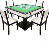 HUANGZHE Auto Foldable Mahjong Table for Chinese//Taiwanese (Stylish White)