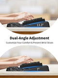 3-in-1 Ergonomic Keyboard Stand with Wrist Rest & Mouse Pad Set, Black Wave