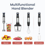 5 in 1 Hand Blender Max 1000W Heavy Duty Motor, 16 Speed Mode Handheld Blender Ganiza