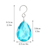 H&D HYALINE & DORA 10pcs Bauhinia Crystal Suncatcher Prisms Chandelier Beads Replacement 38mm Hanging Crystals Ornament Pendant for Window Wedding Party Decor,Lake Blue