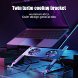 Aluminum Adjustable Laptop Stand for Tablet Support Notebook Stand Cooling Fan Pad