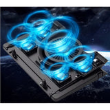 BFKRYP Steel Mesh Panel LED Fan Adjustable Speed Control 10 "-17" Laptop Cooling Pad