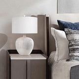 Scandinavian Light Bedroom Bedside Desk Lamp Simple Fabric Ceramic Desk Light Restaurant Bar B&B Lighting Fixture Sofa Side Living Room Study Writing Desk Reading Table Lamp