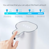 Vuswikoti V9 Automatic Foaming Soap Dispenser - Touchless, 4-Level Adjustable Foam, 1200mAh Large Capacity Rechargeable Battery, Design for Bathroom, Kitchen
