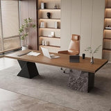 AQWASYUTER Office Computer Desk 180cm Wooden Retro Office Furniture