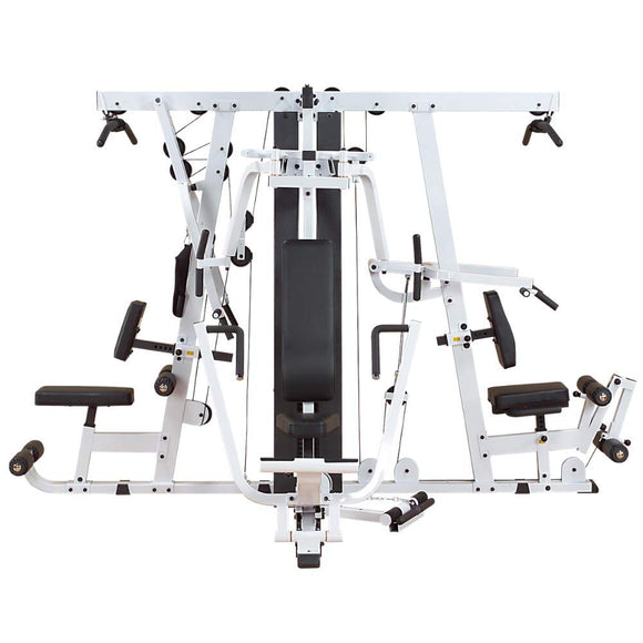 Body-Solid EXM4000S Multi-Station 210lb Triple Weight Stack Machine for Home & Commercial Gym, Complete Body Strength Training Functional Exercise Workout Station for Weight Lifting and Bodybuilding Body-Solid