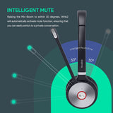 Wireless DECT Headset Teams Certified, Long Wireless Range 160m/525ft,Talk Time 13H,Speaker,Work with PC/Laptop/Desk Phone Yealink