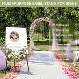 Height Metal Standing Easel with Adjustable Chain, Heavy Duty Art Easel for Painting