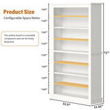 knoworld Freestanding Shoe Cabinet, Holds 40-45 Pairs, 71 Inch Tall 9-Tier Shoe Rack with Adjustable Shelves, Heavy Duty Open Storage Organizer for Entryway Hallway，White