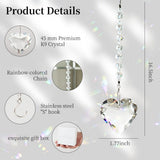 Hegelda Birthday Gifts for Women Friendship, for Friends Coworkers Her Wife Mom Daughter Sister Aunt Heart Crystals Suncacther (White)