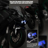 PLAYBUDDY Motorcycle Model for Adult, 1/7 Scale Motorcycle V4 Top Edition with Ignition System & Smoke Spray, for Biker