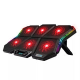 WAFEOGK Gaming Laptop 12-17 Inch Cooling Screen Pad Cooler Stand with Six Fans(E)