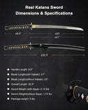 1045 Steel Four Winds Wakizashi for Display, Hand Forged Full Tang Sword