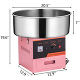 110V Commercial Cotton Candy Machine Electric Cotton Candy Floss Maker with Sugar Scoop Perfect for Home, Kids Birthday, Carnival, Family Party, Pink