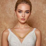 ONTHOLOGIE Gold Vermeil 8 mm Rope Chain Necklace for Women - 22 Inch 18k Gold Vermeil Sterling Silver 925K Necklace, Trendy Gifts and Necklaces for Her