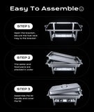 Chafing Dishes for Buffet 4 Pack, [Ultrasonic Mirror Polishing] Chafing Dish Buffet Set 9QT, [Rolled Edge Finger Protection] Buffet Servers and Warmers for Any Party, Wedding, Birthday and Hotel