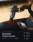 RENPHO Power+ Thermacool Massage Gun with Heat and Cold, 12mm Amplitude Deep Tissue Percussion Massager for Professional Athletes, App Controlled Guided Courses, 6 Speeds, 6 Attachments, Carry Case