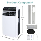 Shinco 12,000 BTU Portable Air Conditioner with WiFi, Portable AC Unit with Built-in Cool, 3-in-1 Cooling Fan & Dehumidifier for Rooms up to 450 Sq.Ft, Remote, 24H Timer, Installation Kits