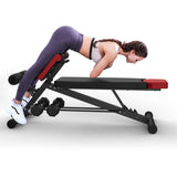 Finer Form Multi-Functional Weight Bench for Full All-in-One Body Workout – Versatile Adjustable Workout Bench for Home Gym. Fitness equipment perfect for Back HyperExtension, Bench Press, Roman Chair Exercise, Sit up. Adjusts to Decline or Flat Bench. FF Finer Form