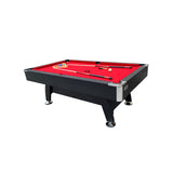 RACK Draco 7-Foot Tournament Billiard/Pool Table (Red Felt with Black Body) for Competitive Players!