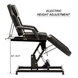 BarberPub Salon SPA Massage Bed Tattoo Chair Facial Adjustable Table Beauty Equipment 0100 (Black)