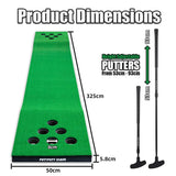 PuttPutt Clash Premium Golf Putting Game Set – Includes Carry Bag, Putting Mat, 2 Adjustable Putters, 2 Golf Balls, 2 Bases, 12 Hole Covers - Fun Backyard Party Game